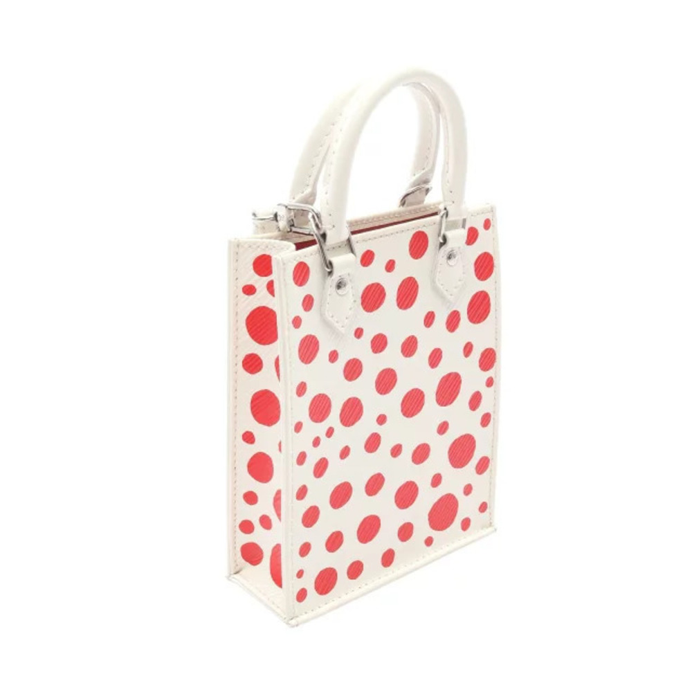 Louis Vuitton Sac Plat Yayoi Leather Epi Handbag Kusama Red White